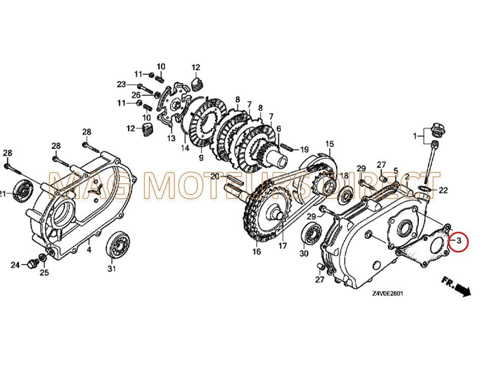 JOINT DE CARTER DE REDUCTION compatible ECOMOTEUR EM40/EM55/EM65/EM70