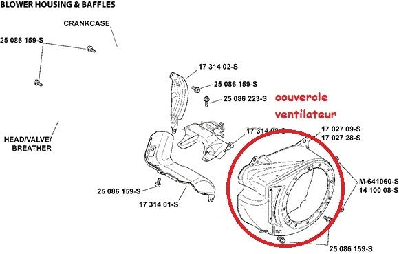 Tapa del ventilador de arranque KOHLER CH270