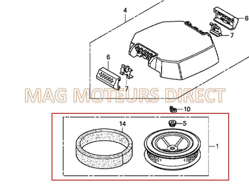 FILTRE A AIR compatible HONDA GX630 GX660 GX690 (ECO)