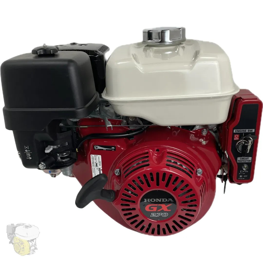 HONDA GX270 VXE7 - (Arbre Conique type groupe) avec démarreur électrique et alerte niveau d'huile