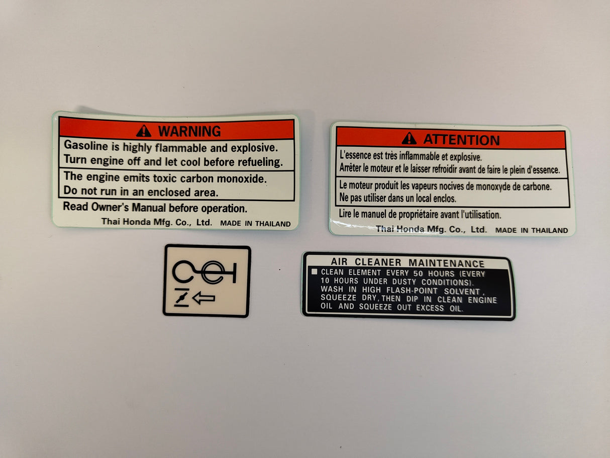 Lot d'autocollants Honda