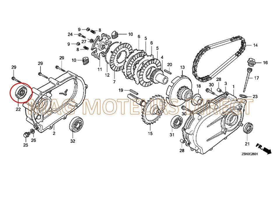 JOINT D'ETANCHEITE D'HUILE 30X50X7 compatible HONDA GX120/160/200/240/270 (ECO)