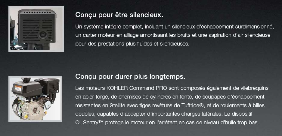 KOHLER CH270-0109 (7CV) Arbre conique type groupe