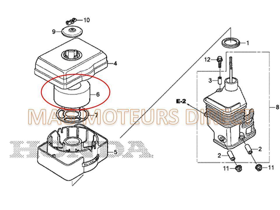 MOUSSE FILTRE à AIR A BAIN D'HUILE compatible HONDA GX240 GX270 (ECO)
