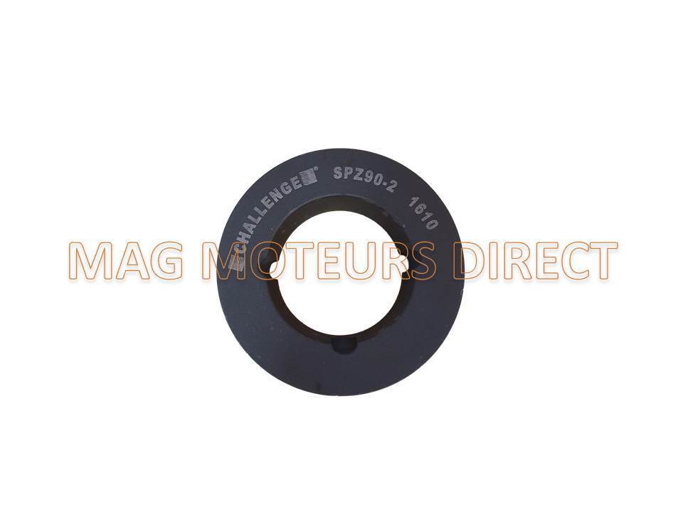POULIE FONTE 90mm - Type SPZ - Double Gorge - MOYEU AMOVIBLE