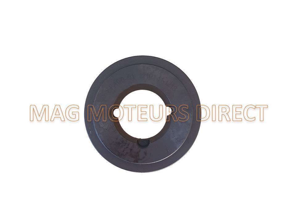 95mm Cast Iron Pulley - Spa Type - Single Groove - Removable Hub