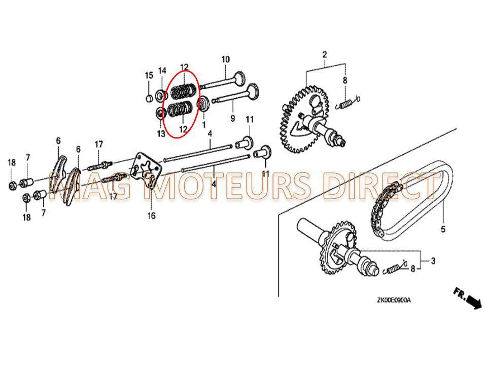 RESSORT DE SOUPAPE pour VILLIERS G160/G200