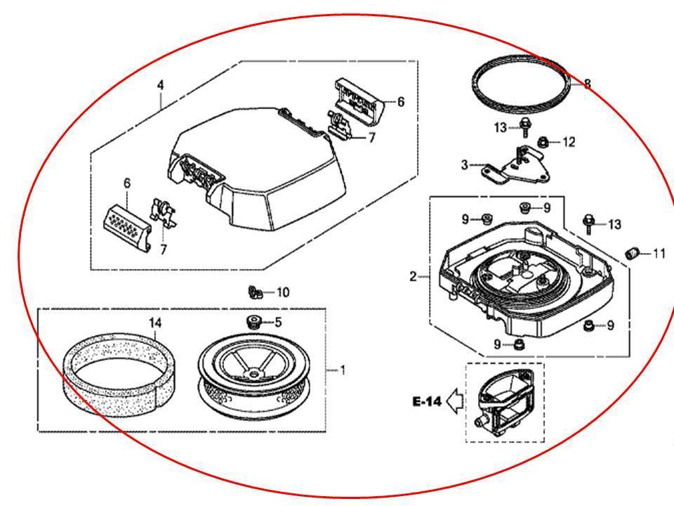 BOITE D'AIR AVEC FILTRE HONDA GX660 / GX690