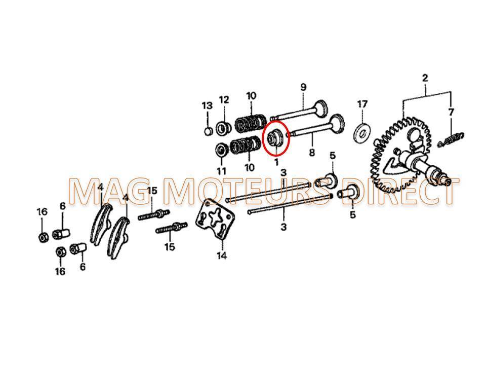JOINT D'ETANCHEITE DE TIGE DE SOUPAPE pour ECOMOTEUR EM40/EM55/EM65/EM70