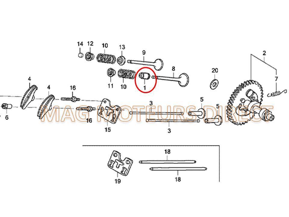 JOINT D'ETANCHEITE DE TIGE DE SOUPAPE compatible HONDA GX240/270/340/390 (ECO)