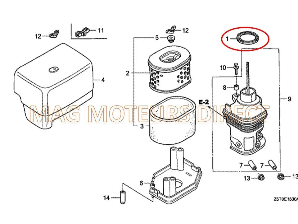 JOINT DE BOITIER DE FILTRE A AIR pour VILLIERS G270/G300/G390/G420