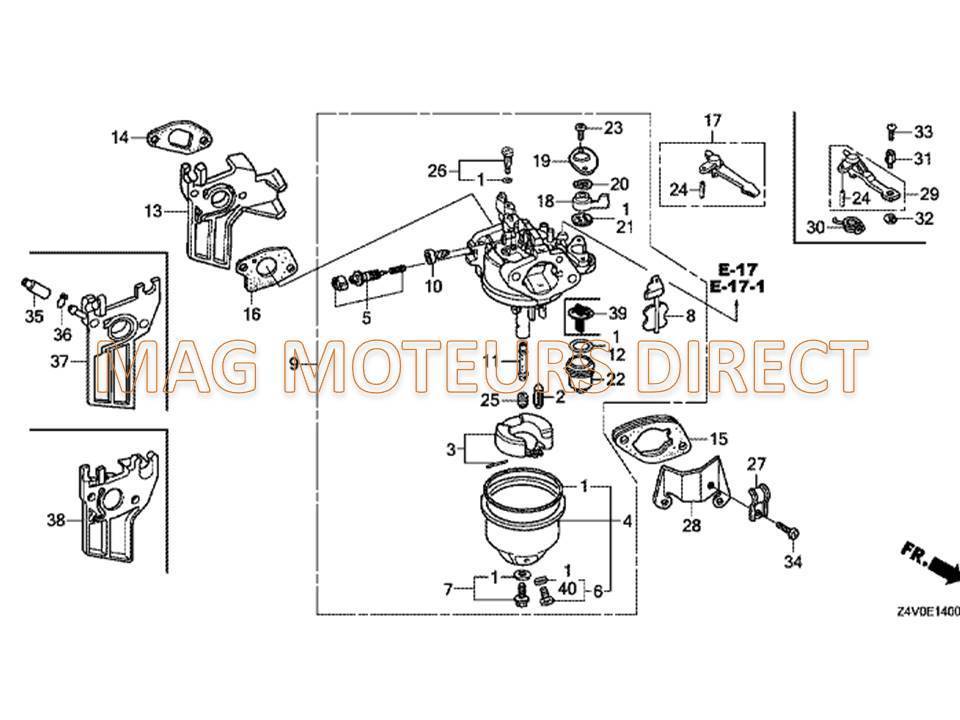 KIT REPARATION CARBURATEUR compatible HONDA GX160 (ECO)