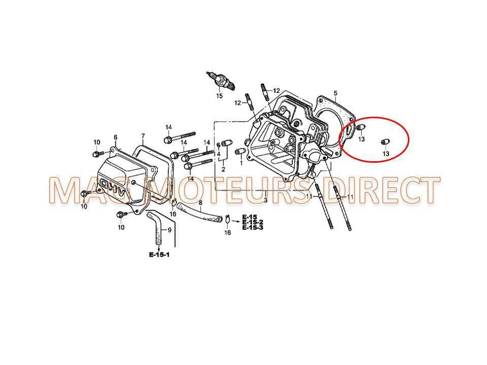 GOUJON 10*16 compatible HONDA GX120/140/160/200 (ECO)