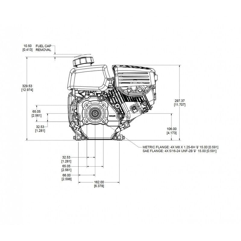 KOHLER RH265-0103 (6.5HP) shaft 19.05mm