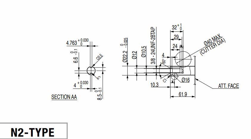 Honda GCV170-N2EW arbre 22.2mm x 63mm (4.8CV)