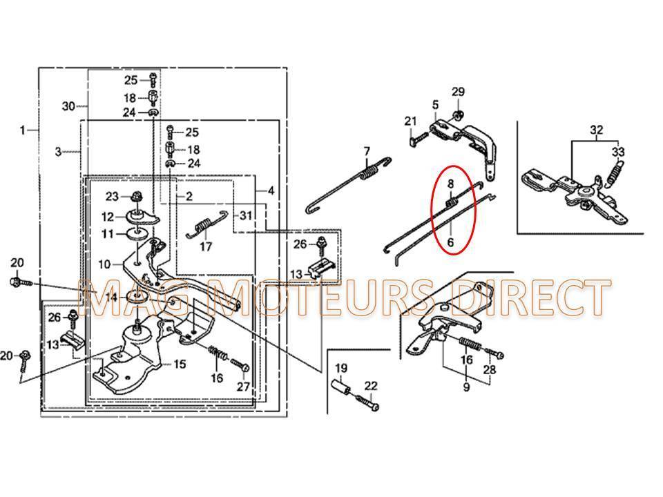 RESSORT DE TIGE pour LONCIN G160/G200