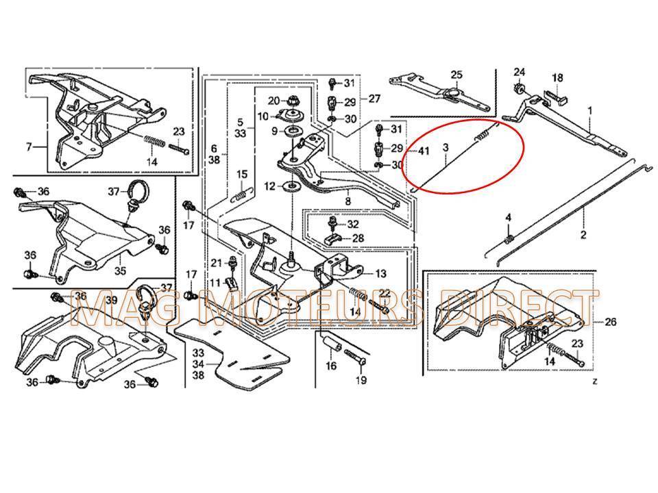 RESSORT DE REGULATEUR pour VILLIERS G390/G420