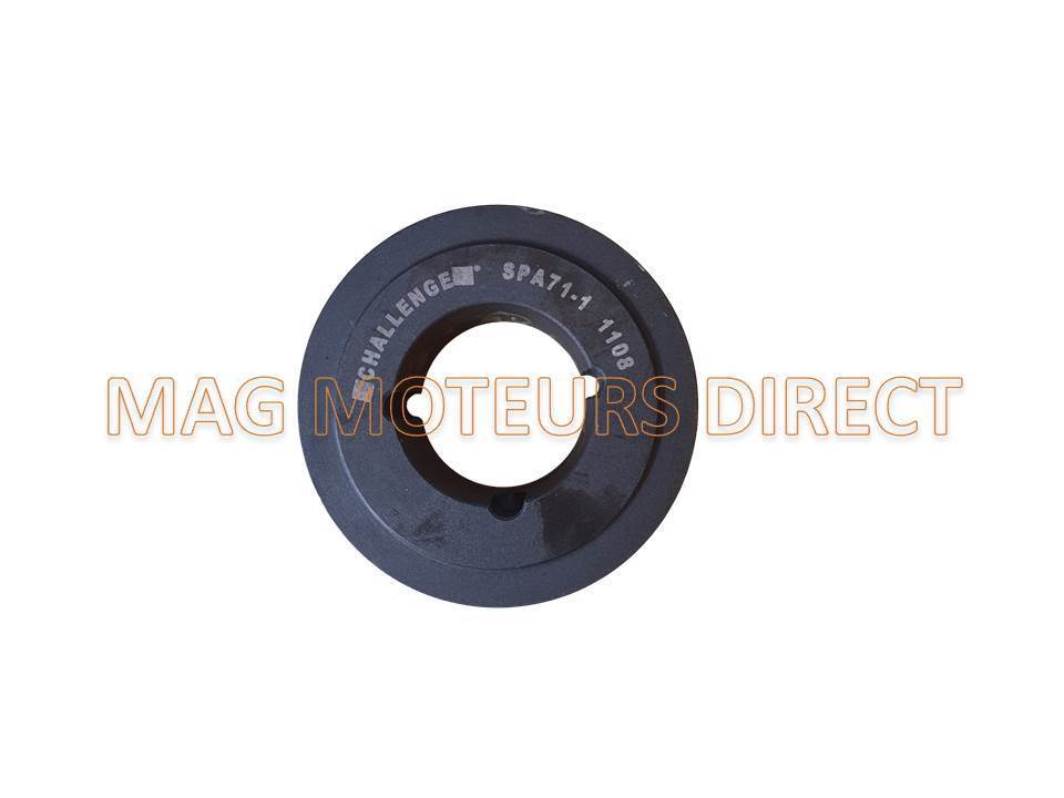 POULIE FONTE 71mm - Type SPA - Simple Gorge - MOYEU AMOVIBLE