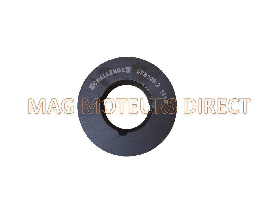POULIE FONTE 100mm - Type SPB - Double Gorge - MOYEU AMOVIBLE