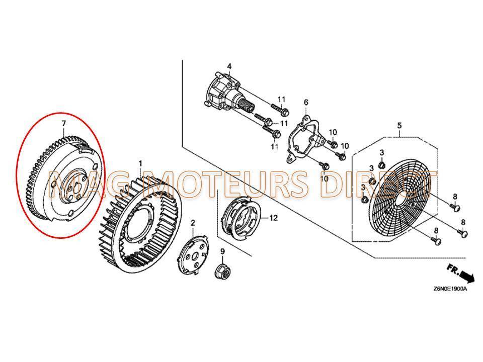 VOLANT HONDA GX660 / GX690