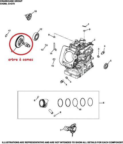 ARBRE A CAMES VRAI KOHLER CH270