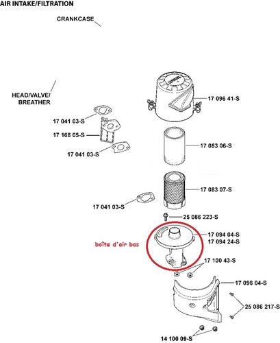 Caja de aire inferior KOHLER CH270
