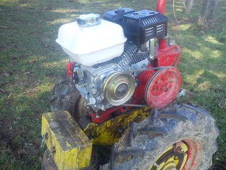 Motoculteur Stafor - Moteur Bernard W117 remplacé par Honda GX200 QX4