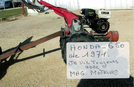 Remotorisation d'un motoculteur Honda F50 avec Ecomoteur EM65