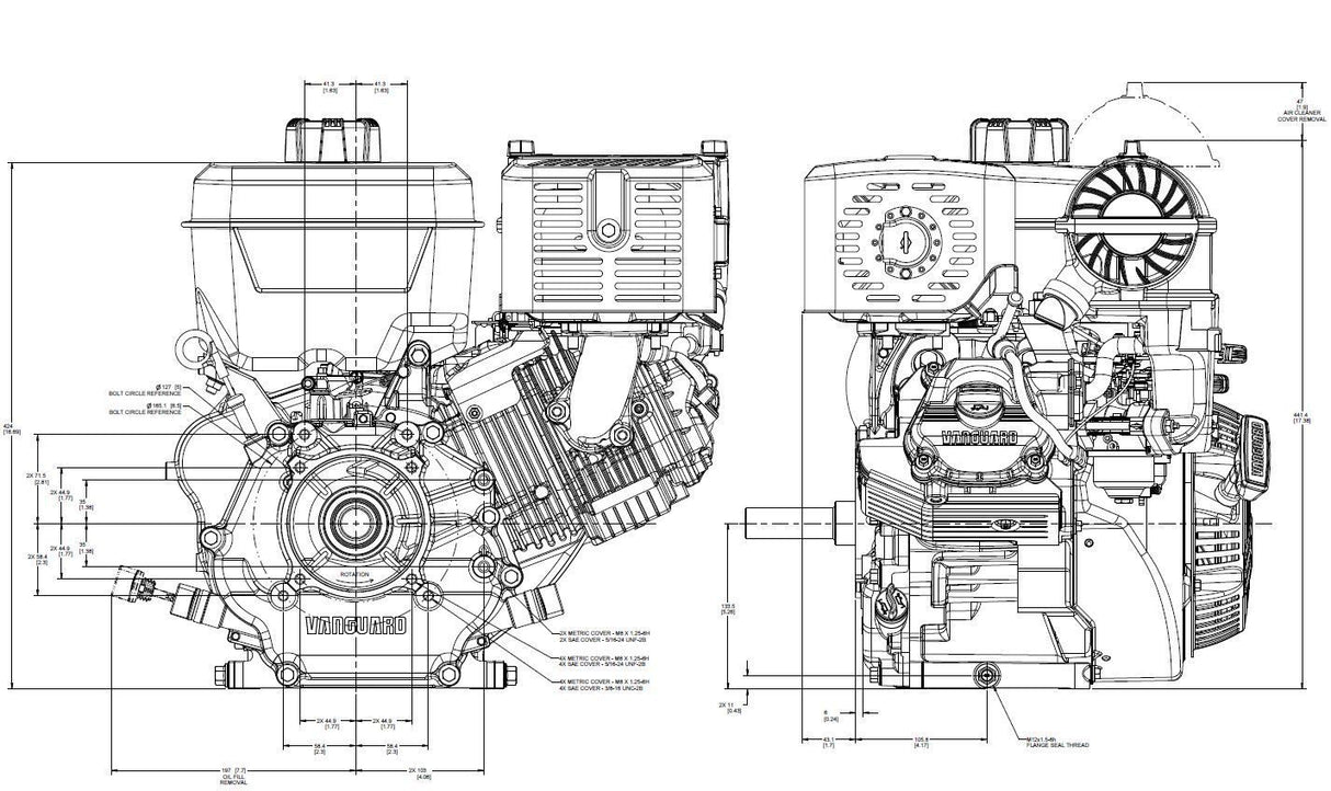 VANGUARD 14HP - (Eje ​​25,4 mm / 1")