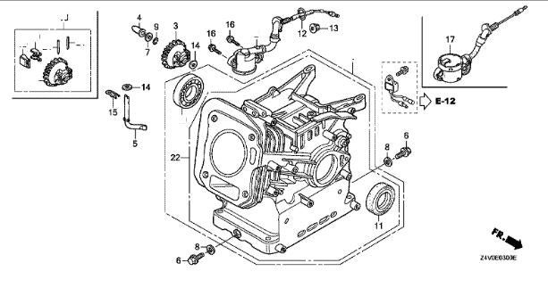 BOULON DE VIDANGE D'huile avec rondelle pour HONDA GX120 GX160 GX200