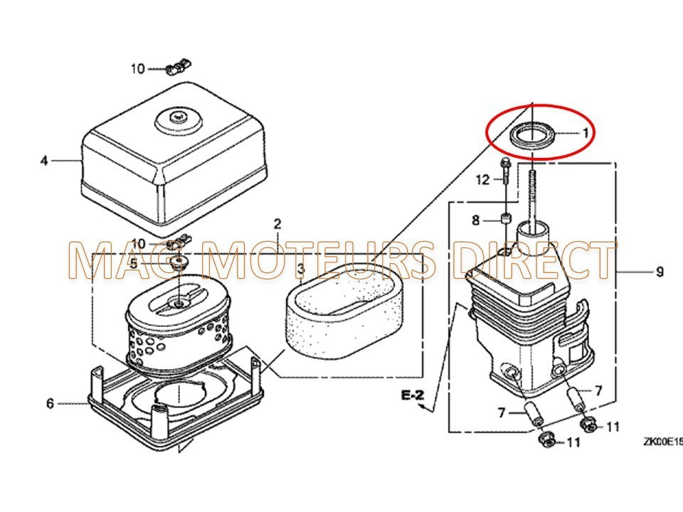 JOINT DE BOITIER DE FILTRE A AIR pour ECOMOTEUR EM40/EM55/EM65/EM70
