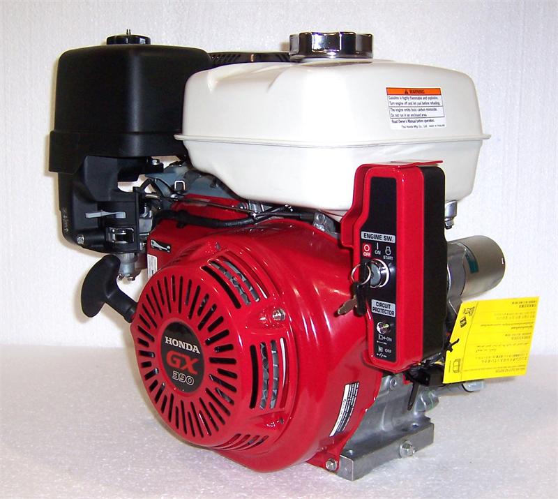 HONDA GX390 QMEO / QKA4 - (Arbre 25,4mm/ 1") avec démarreur électrique (10A) et alerte niveau d'huile