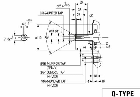 HONDA GX630 QZB2 - (Arbre 25.4mm / 1" )