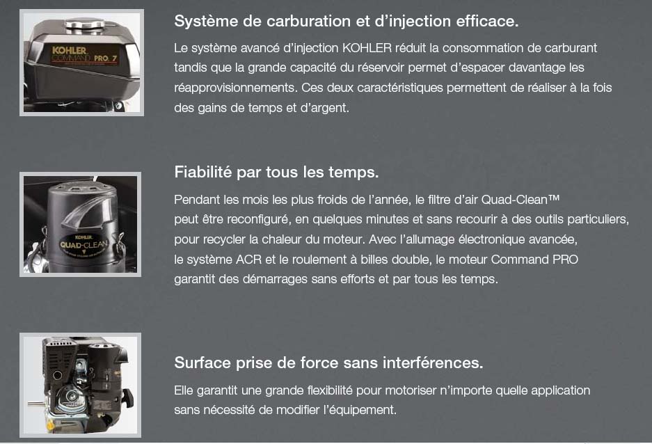 KOHLER CH270-0115 (7CV) Arbre 19.05mm avec démarreur élèctrique