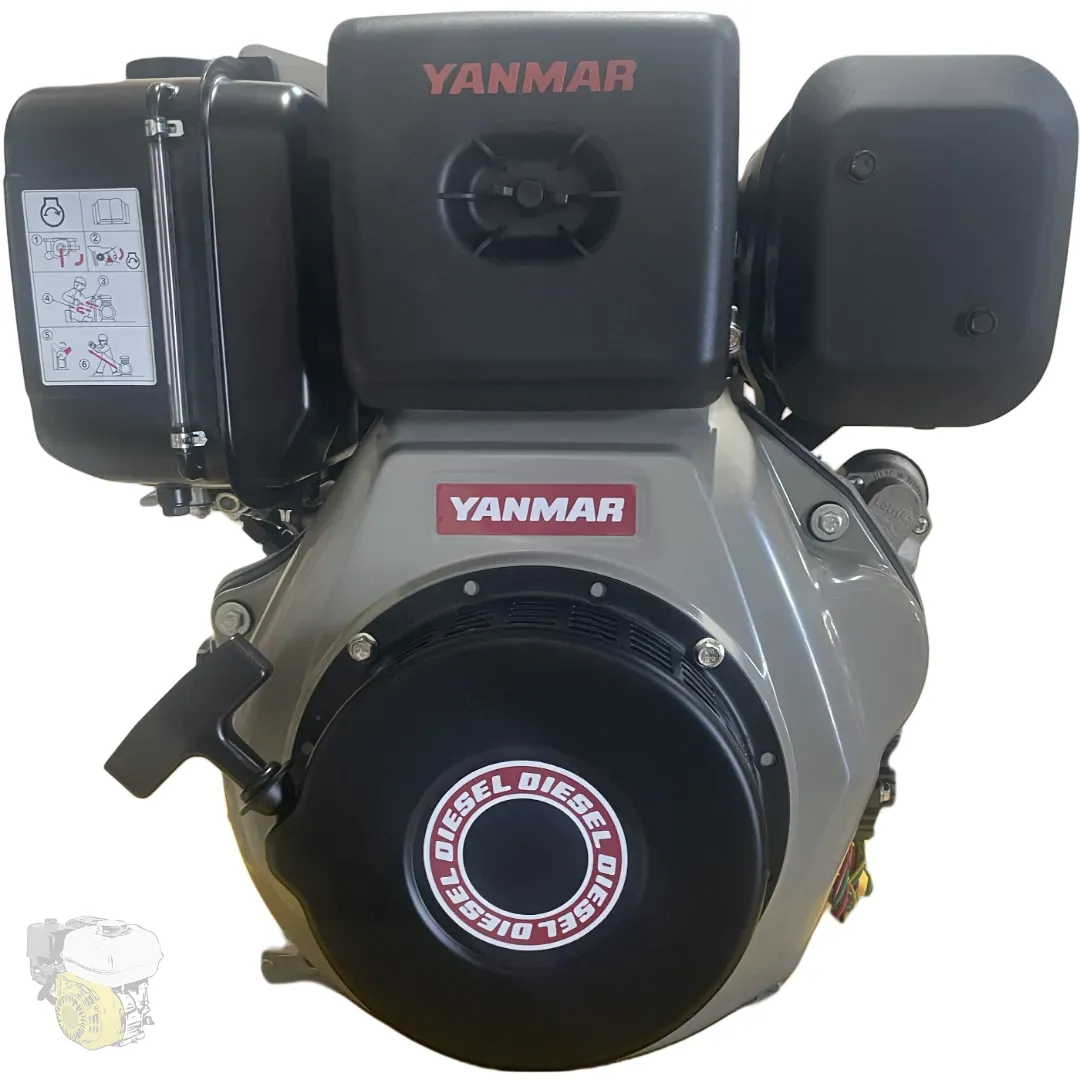 Yanmar L100N avec arbre conique italien, démarrage électrique et lanceur