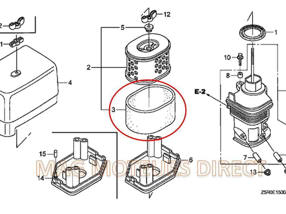 MOUSSE DE FILTRE à AIR pour VILLIERS G390/G420