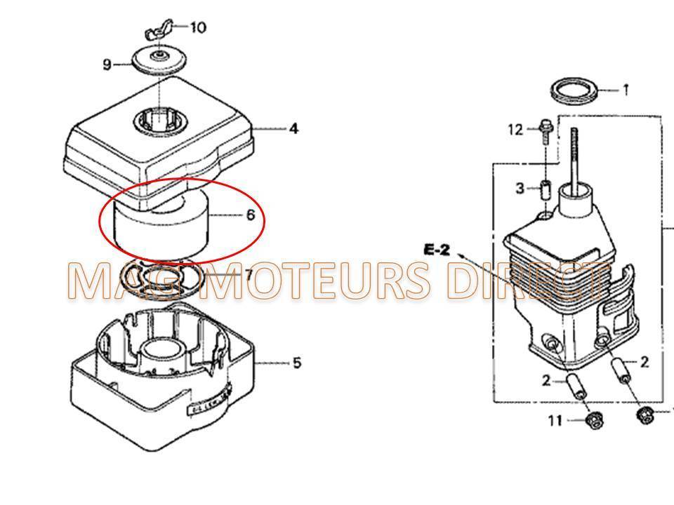 MOUSSE FILTRE à AIR A BAIN D'HUILE compatible HONDA GX160 GX200 (ECO)