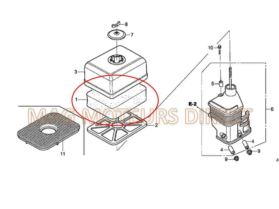MOUSSE FILTRE à AIR pour MOTEUR MOTOPOMPE compatible HONDA GX160 GX200 (ECO)