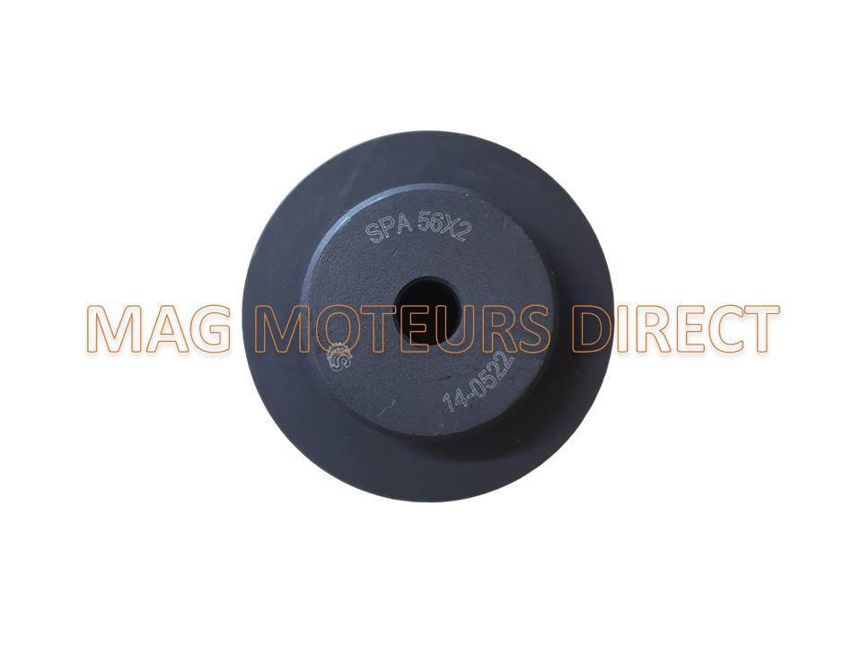 POULIE FONTE 56mm - Type SPA - Double Gorge - MONOBLOC