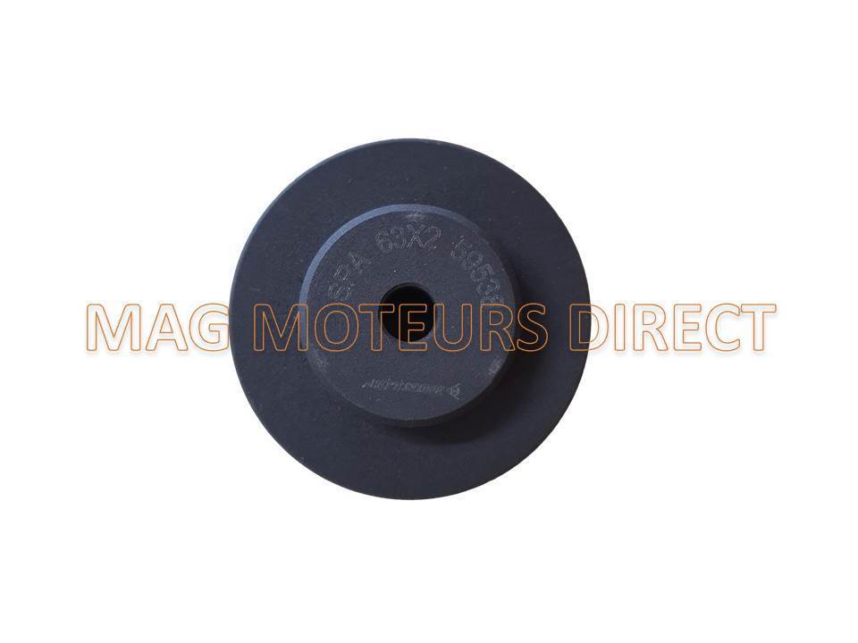 POULIE FONTE 63mm - Type SPA - Double Gorge - MONOBLOC