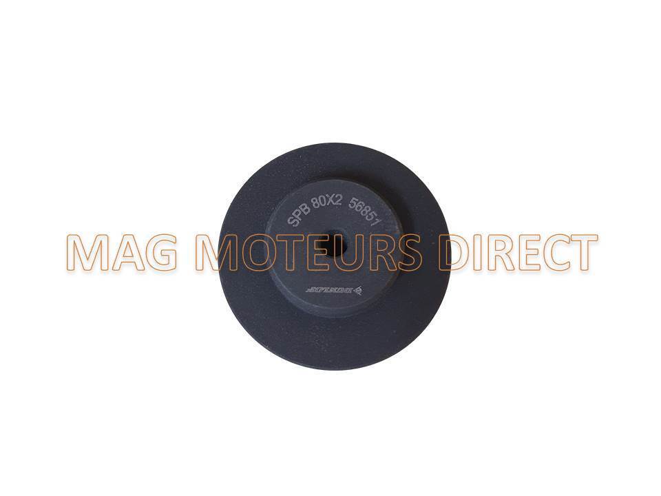 POULIE FONTE 80mm - Type SPB - Double Gorge - MONOBLOC