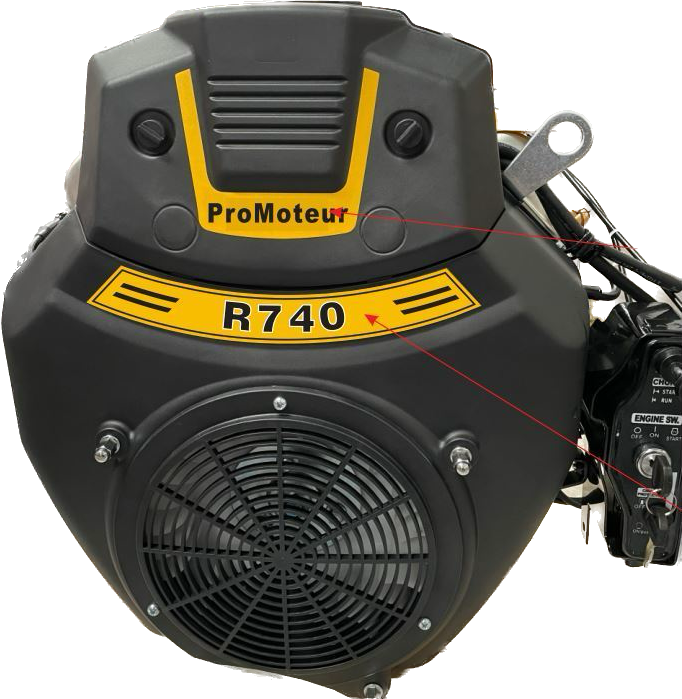 PROMOTEUR R740 (Arbre 28.5mm) avec démarrage électrique (739cc)