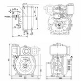 YARMAX  178FS Arbre 25mm avec réducteur 2-1 5.4CV