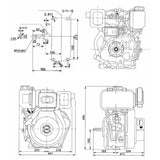 YARMAX  186FAE Arbre 25.4mm 8.6CV
