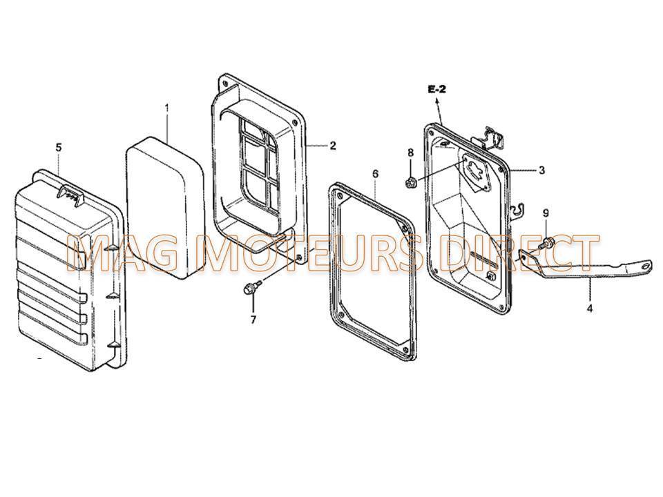 BOITE D'AIR BAS NIVEAU HONDA GX120/140/160/200