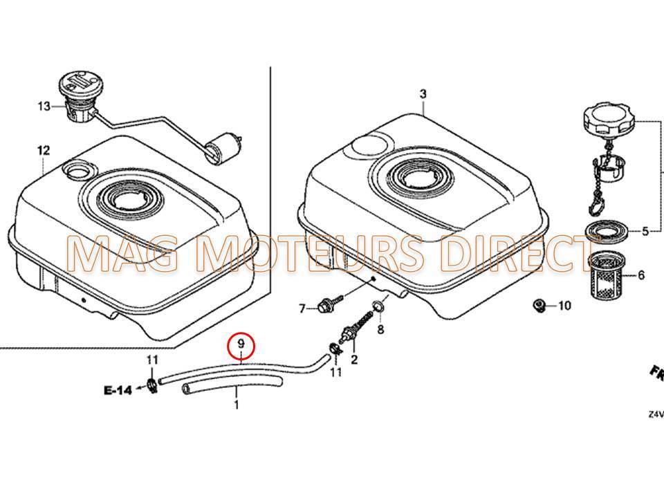 TUYAU D'ESSENCE compatible HONDA GX 110 120 140 160 200
