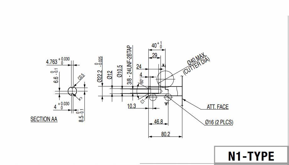 Honda GCV200 A1EW arbre 22.2mm x 80 mm (5.6CV)