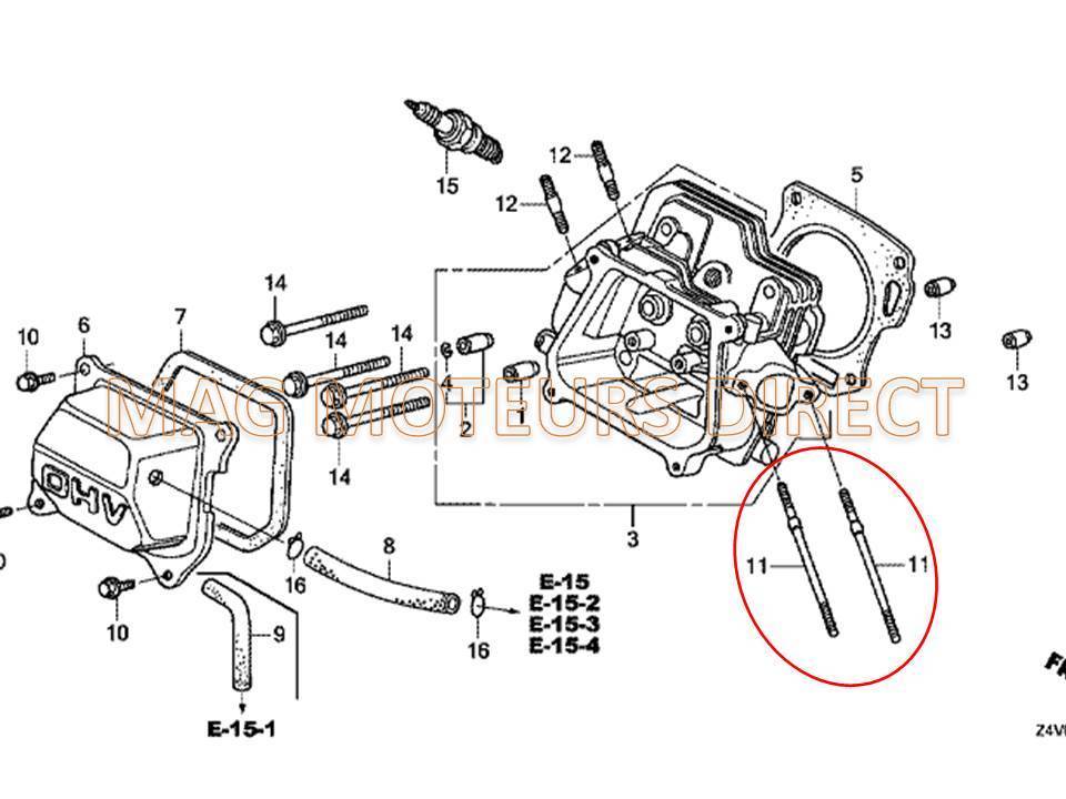 GOUJON CARBURATEUR 6 x 112mm pour ECOMOTEUR EM40/55/65/70