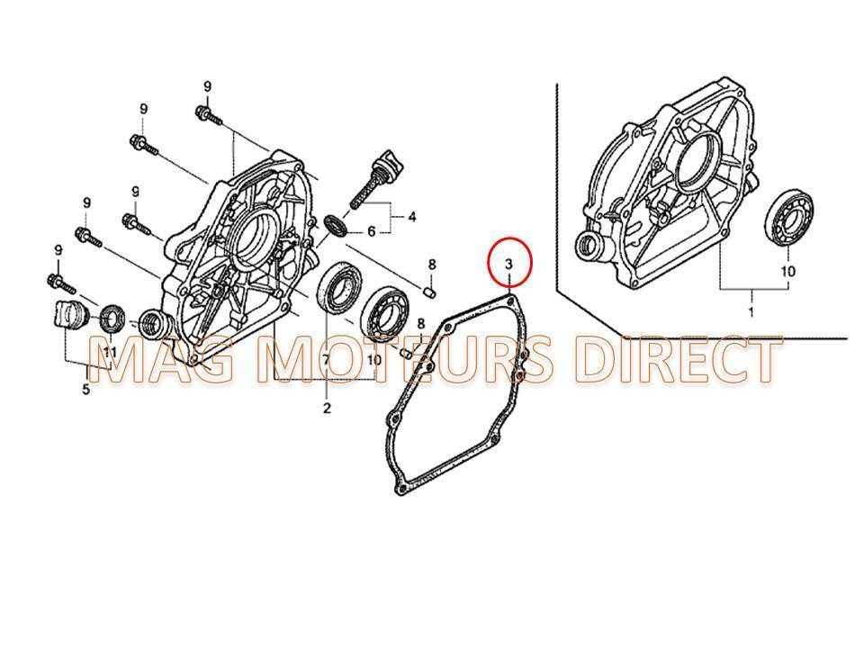 JOINT COUVERCLE CARTER pour ECOMOTEUR EM40