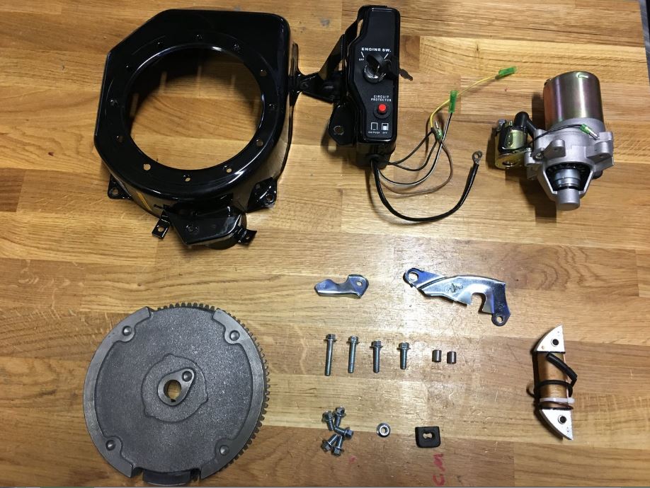 KIT DEMARREUR ELECTRIQUE compatible HONDA GX140 GX160 GX200 (ECO)